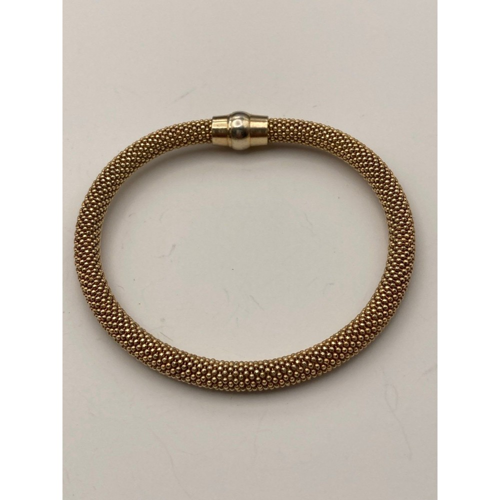 925 Italy gold over sterling silver mesh magnetic Bracelet